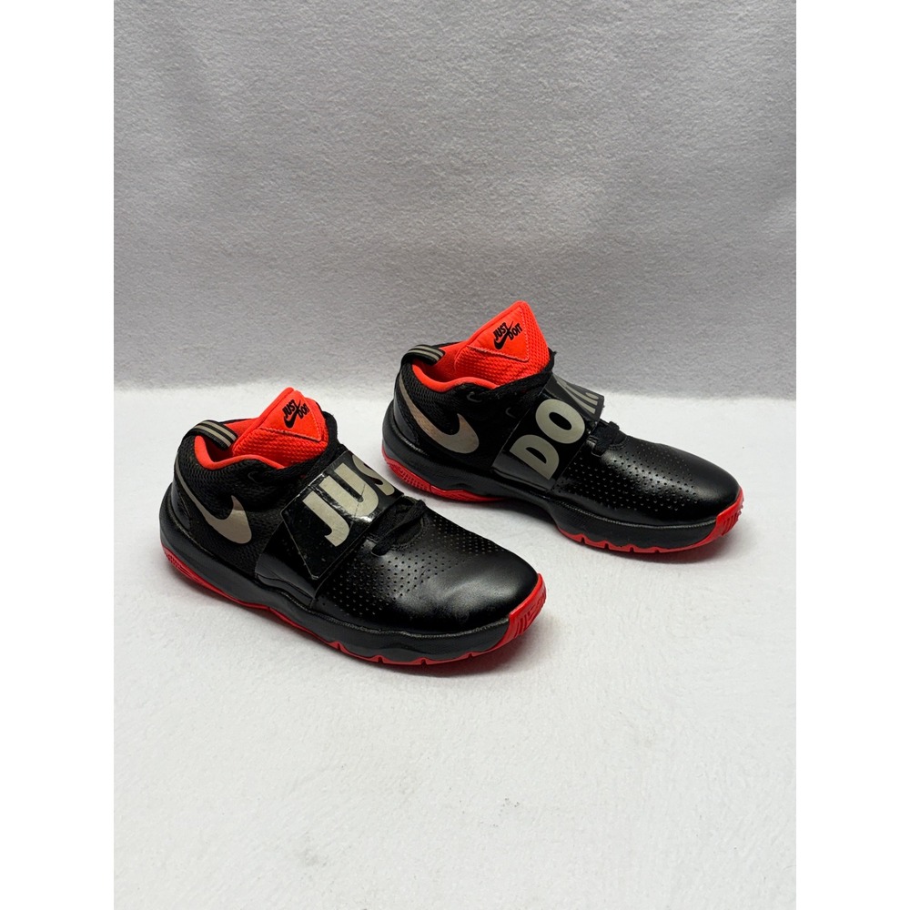 Nike Team Hustle D 8 SD GS Black Bright Crimson Just Do It AQ9977-001 Size 6.5Y